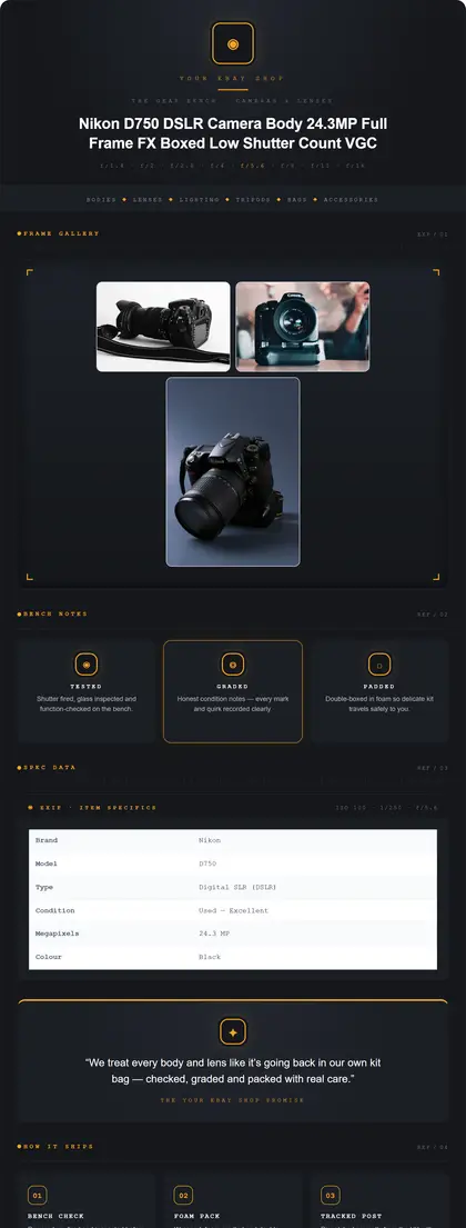 Aperture Pro — Cameras — DashVue eBay listing template
