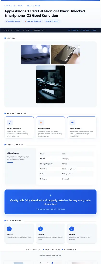Atlas — Tech & Gadgets — DashVue eBay listing template
