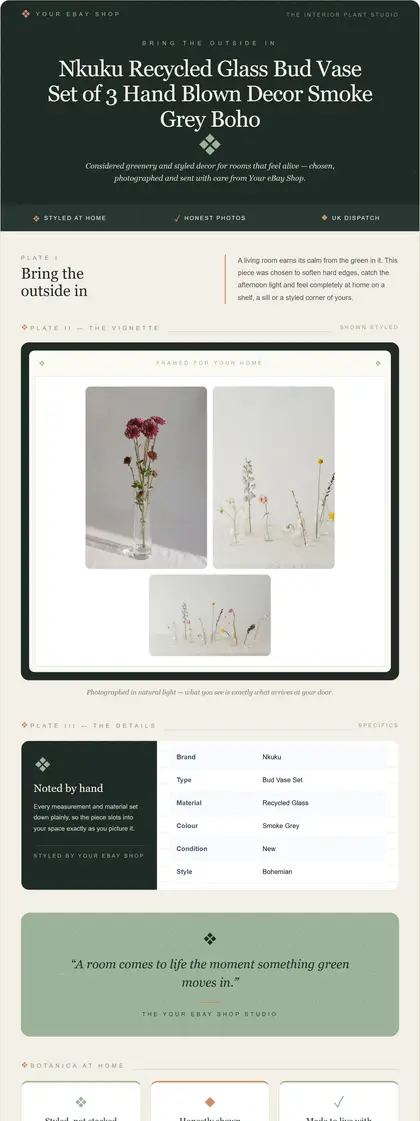 Botanica Home — DashVue eBay listing template