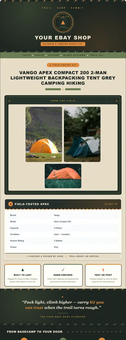 Ridgeline Supply — Outdoor & Camping — DashVue eBay listing template