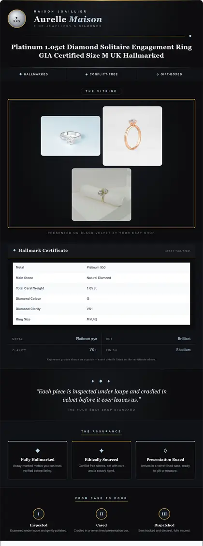 Aurelle Maison — Fine Jewellery & Diamonds — DashVue eBay listing template