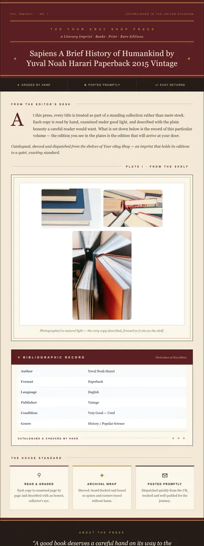Folio — Books & Media — DashVue eBay listing template
