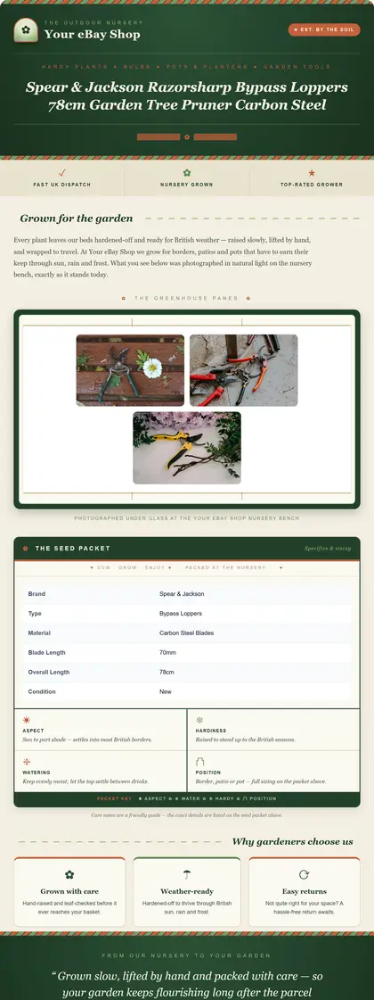 Fernway — Garden & Outdoor — DashVue eBay listing template