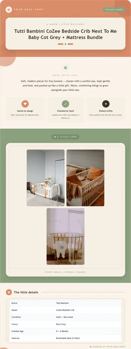 Little Bloom — Baby & Kids — DashVue eBay listing template
