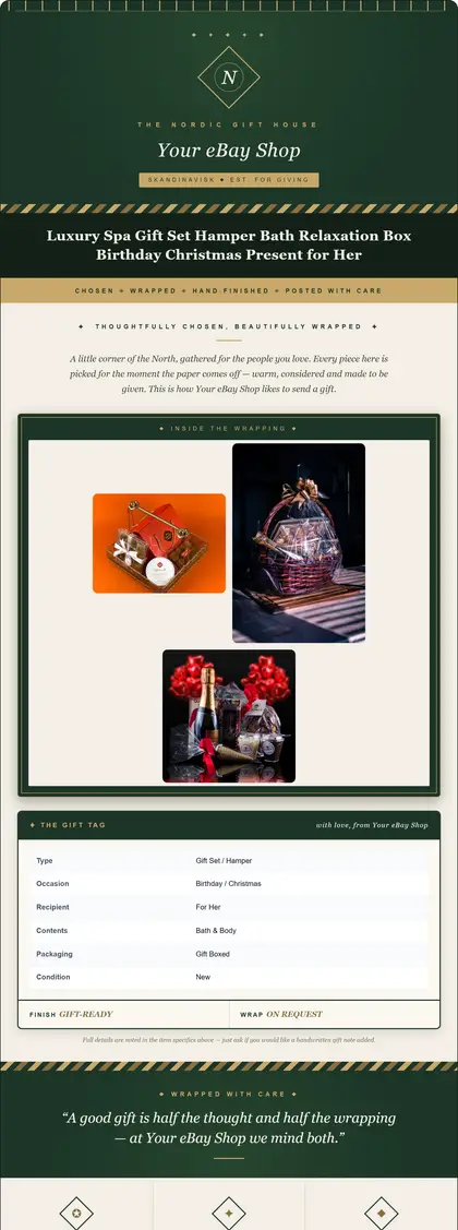 Nordic — Gifts & Seasonal — DashVue eBay listing template
