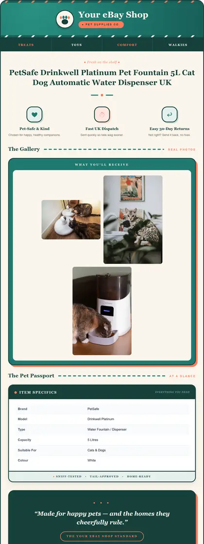 Paws & Co. — Pet Supplies — DashVue eBay listing template