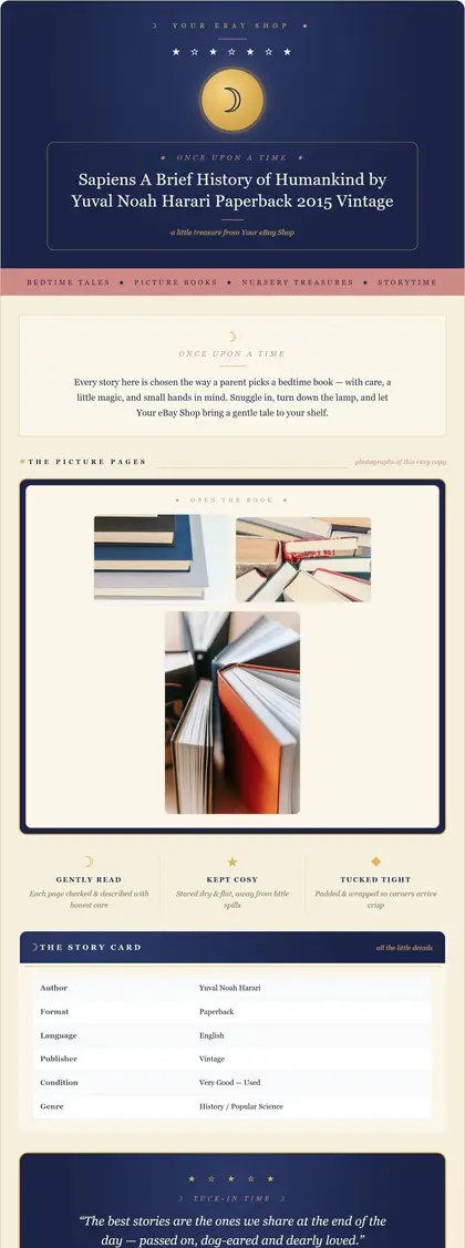 Storybook — Books & Media — DashVue eBay listing template